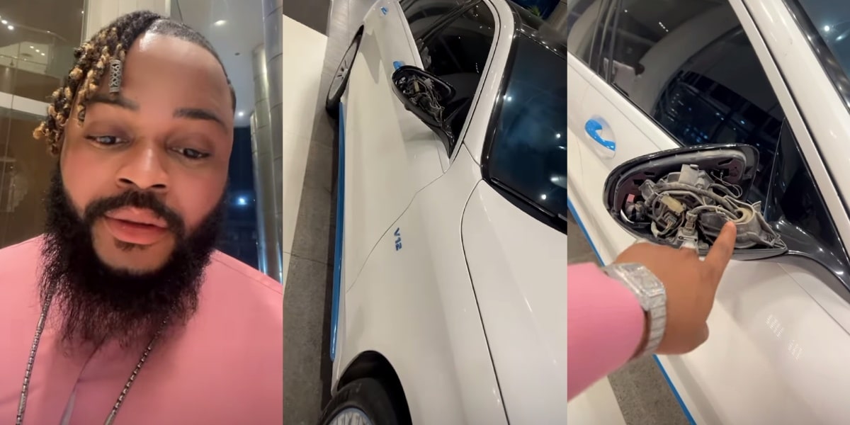 "Lagos has happened to me" – Whitemoney narrates moment bus driver bashed his Maybach's side-mirror