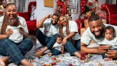 Stan Nze and wife, Blessing Obasi celebrate first Christmas as parents