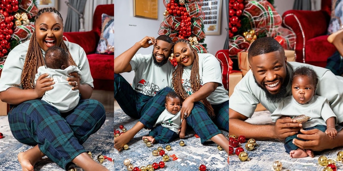Stan Nze and wife, Blessing Obasi celebrate first Christmas as parents