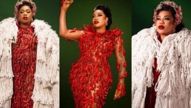 "If you don't like it, jump off a cliff" – Toyin Lawani slams critics over pepper-themed outfit