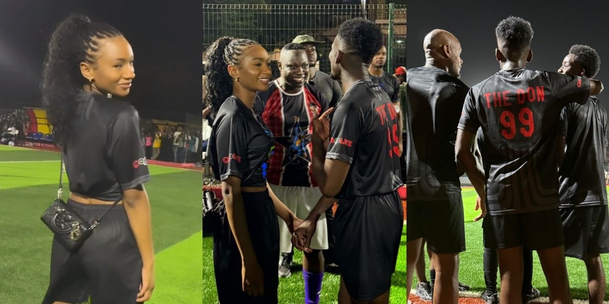 Temi Otedola shares moment as Mr Eazi host colleagues to a charity football tournament in Ghana
