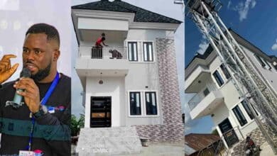 Man celebrates as he builds luxury house for his parents
