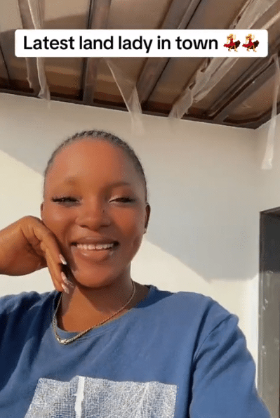 "From tenant to landlady" - Nigerian lady over the moon as she becomes a homeowner, flaunts her stunning mansion