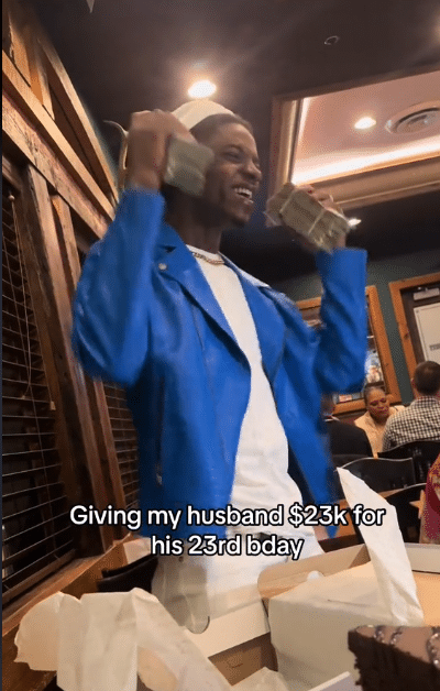 "What do you do for a living? - Lady stuns many as she spoils her husband with N18 million cash on his birthday