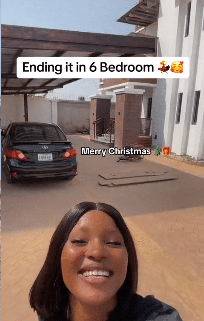 "Ending the year in 6-bedroom mansion" Lady shows off her 2023 accomplishment after 1 year of hard work