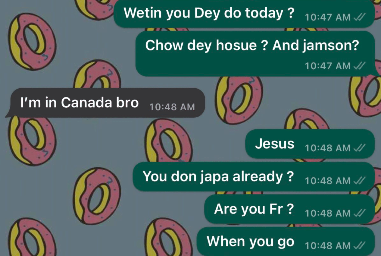 "This is crazy" - Man leaks message his friend sent him after secretly relocating to Canada
