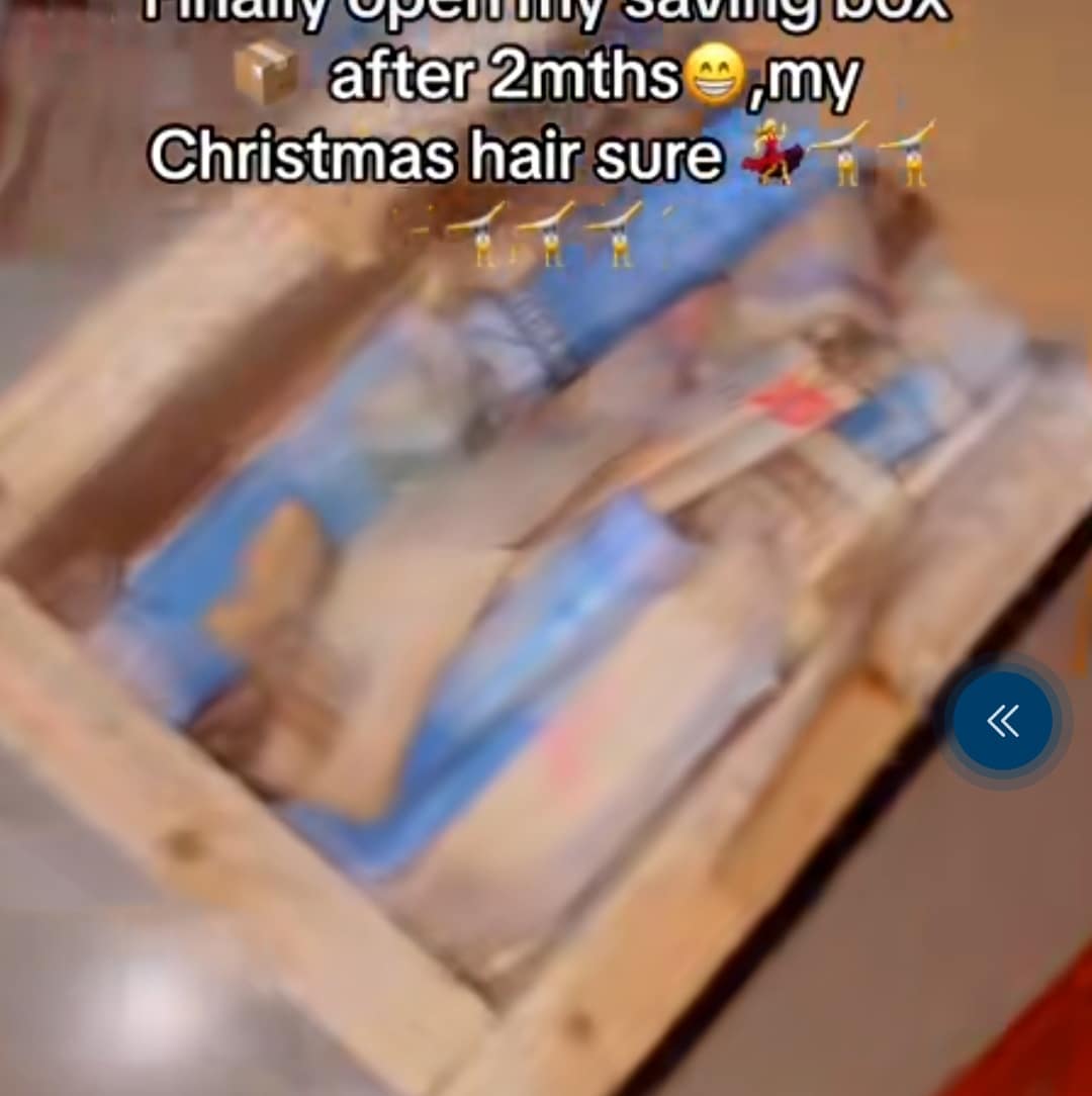 "Christmas hair sure" - Nigerian lady's two-month savings stun social media users 