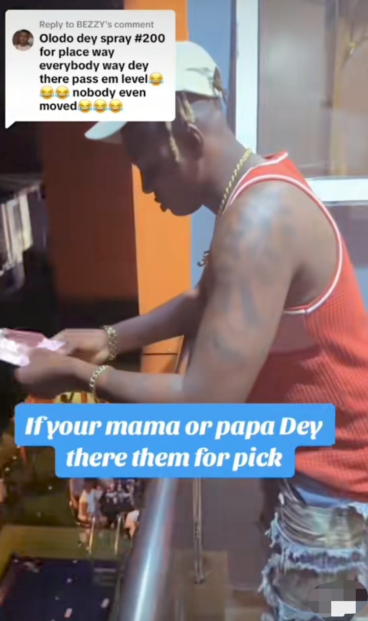 Moment big boy makes it rain money from the top of his hotel room