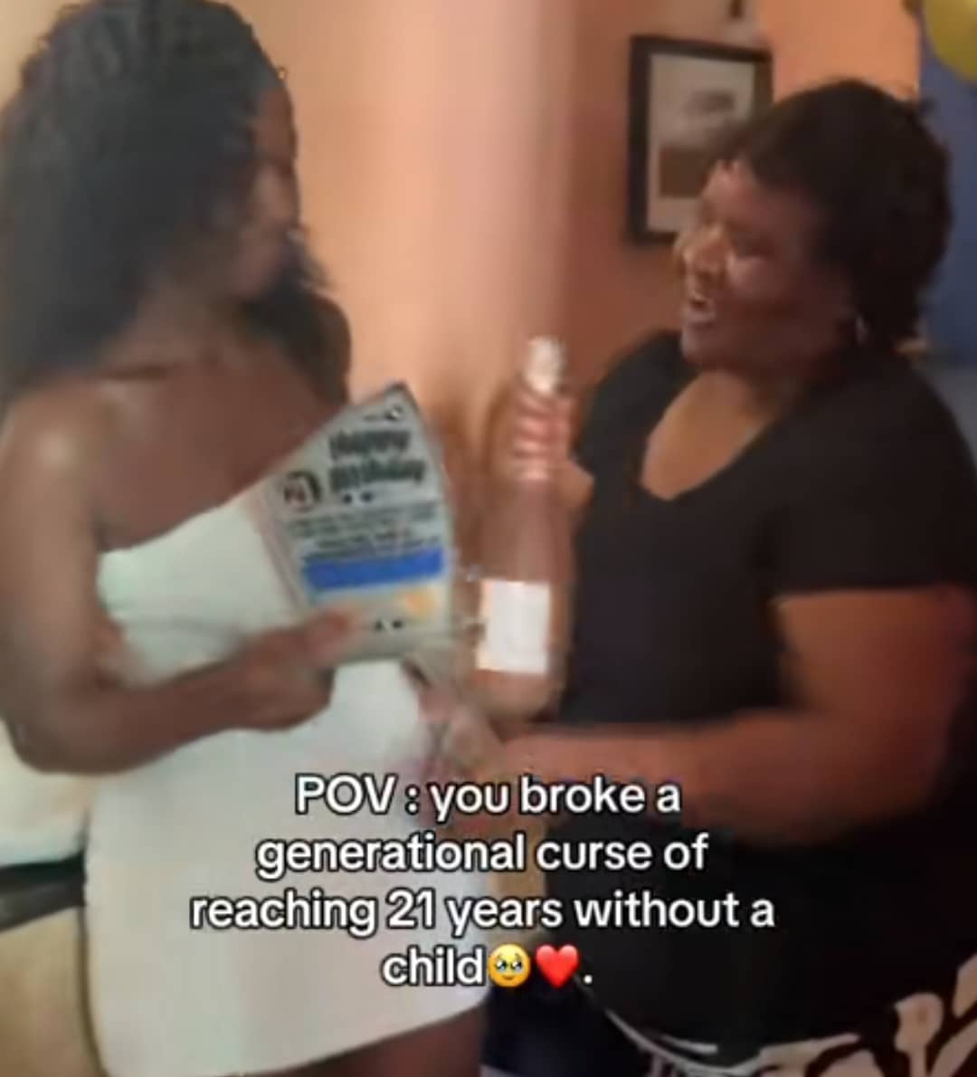 "Super proud of you" - Lady breaks generational curse, earns award as she marks 21st birthday with no baby