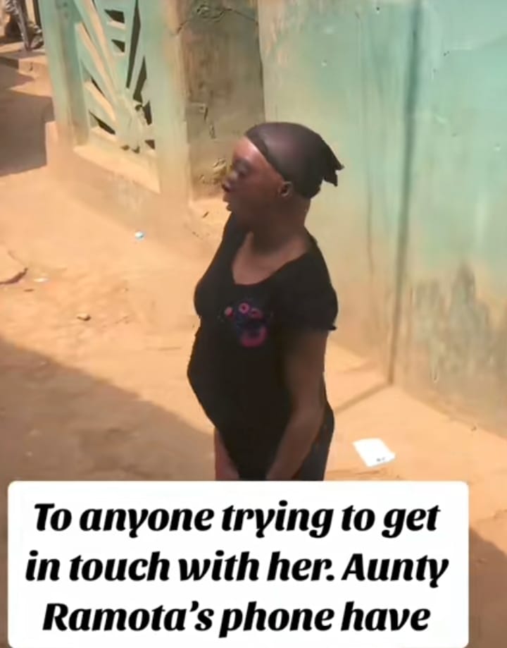 Aunty Ramota cries phone stolen