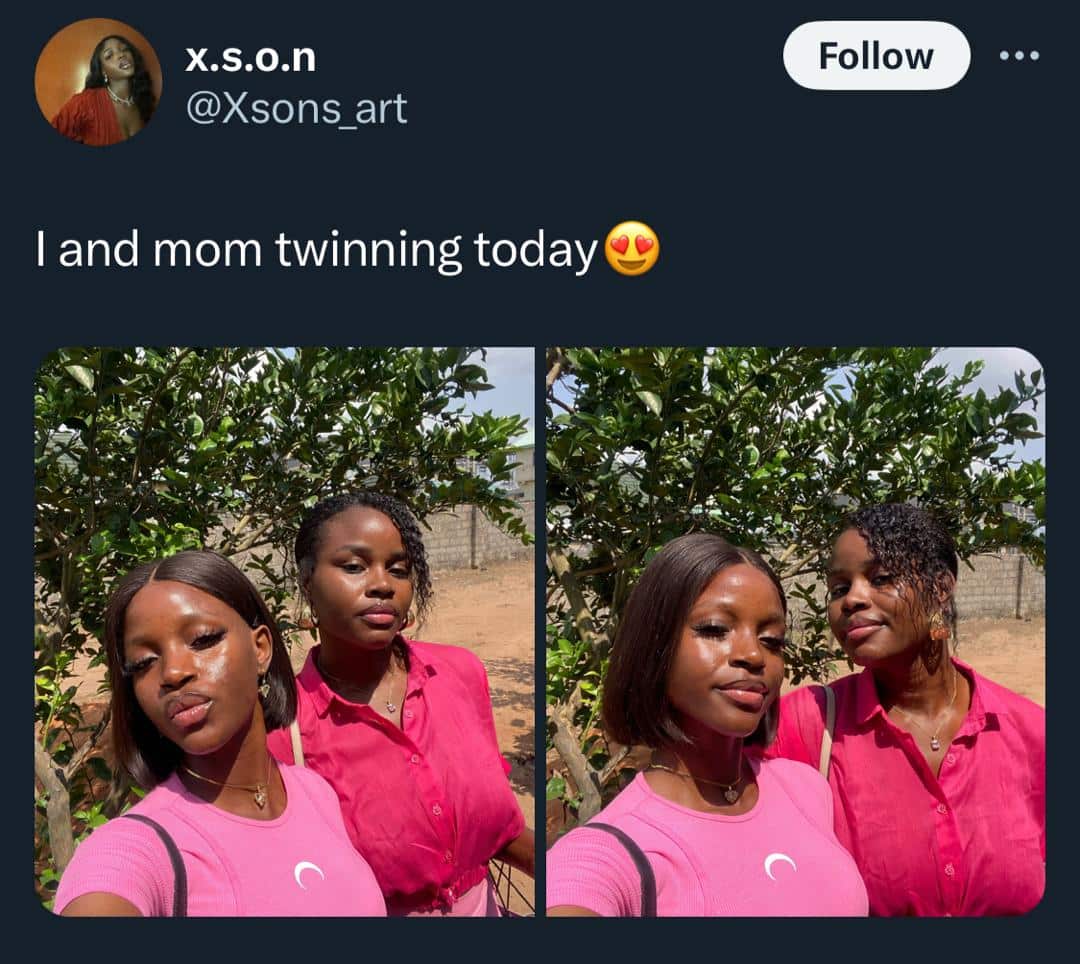 "Who's the mum?" - Lady causes a buzz as she poses with her mother