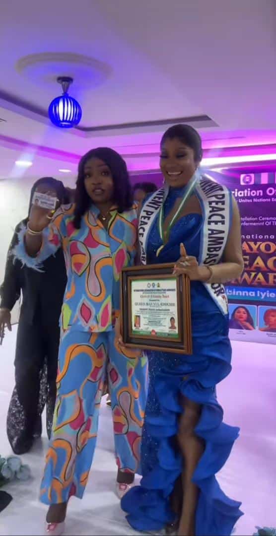 "It came to pass" - May Edochie gushes as she bags Peace Award