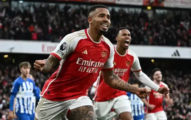 EPL: Kai Havertz on target as Gunners thrash Brighton 2-0 at Emirates Stadium