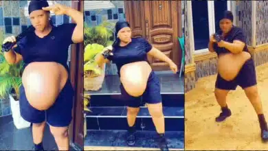 Expectant mother causes a buzz as she flaunts pregnancy