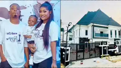 Lady flaunts 7 months project as she moves into new house with husband