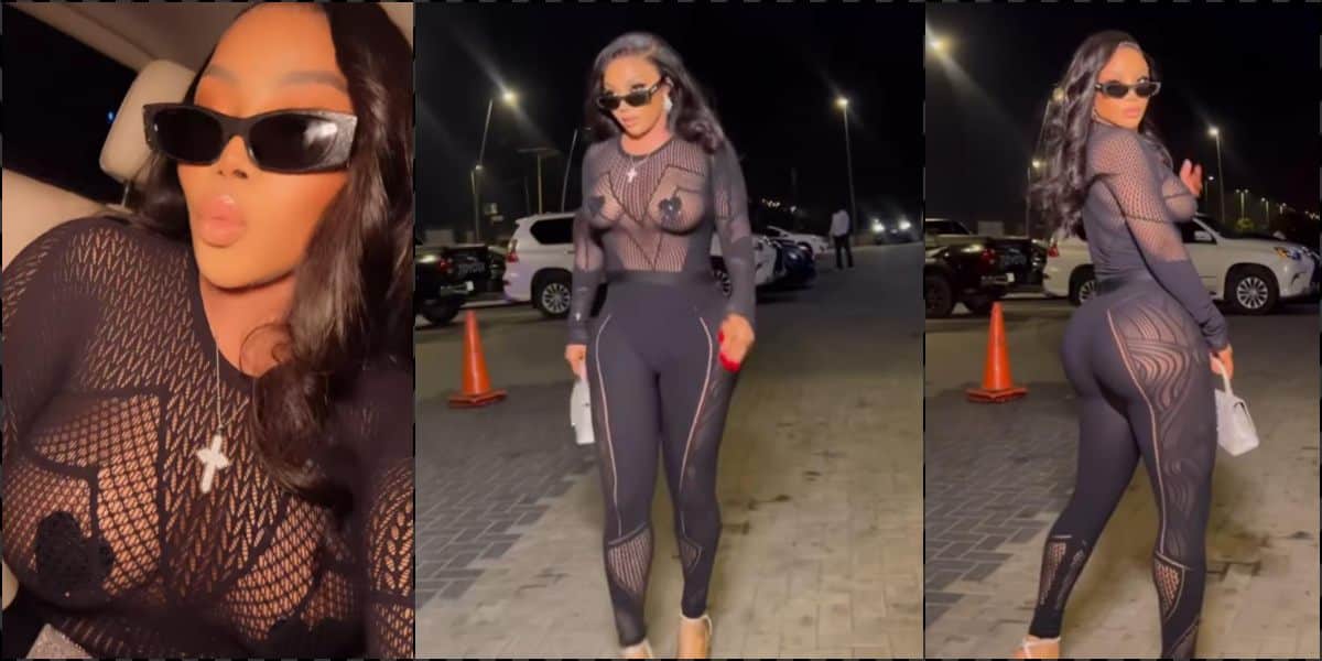 Toke Makinwa causes a buzz as she goes braless