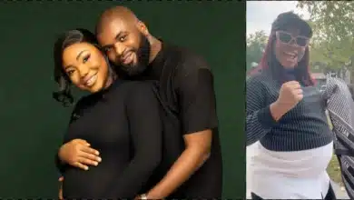 Mercy Chinwo's husband reveals gender of their baby as wife shares throwback