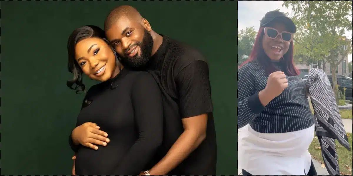 Mercy Chinwo's husband reveals gender of their baby as wife shares throwback