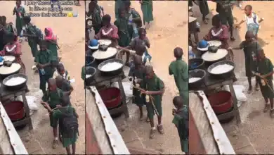 "She's a super hero" - Garri seller praised for allowing students take from her business without paying