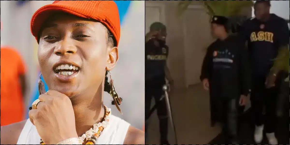 Moment Bella Shmurda snubs fan who tried to get a handshake