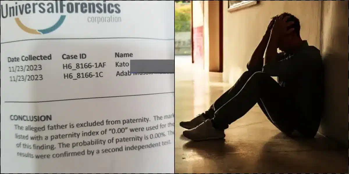 Man heartbroken as DNA test reveals first child isn't his