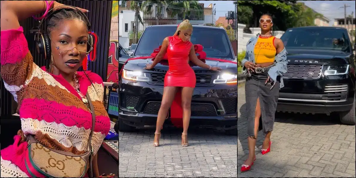 Tacha mocked as she recreates Mercy Eke’s new Range Rover video