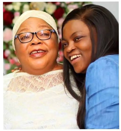 Funke Akindele and her late mother, Dr Adebanjo Akindele