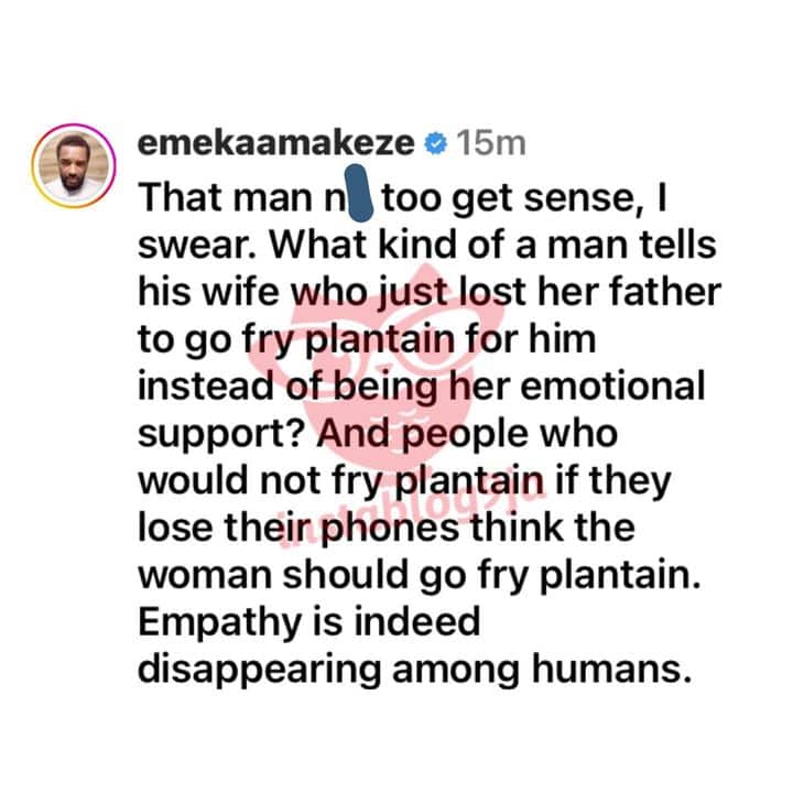 Emeka Amakeze plantain drama
