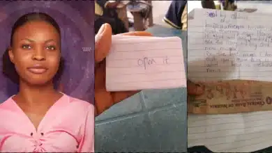 Teacher emotion al as she gets touching letter and N100 from student
