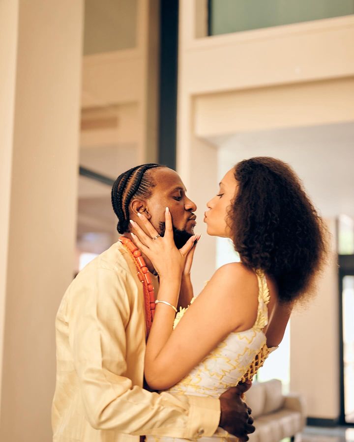 Omashola and his fiancée, Britnee Malin 