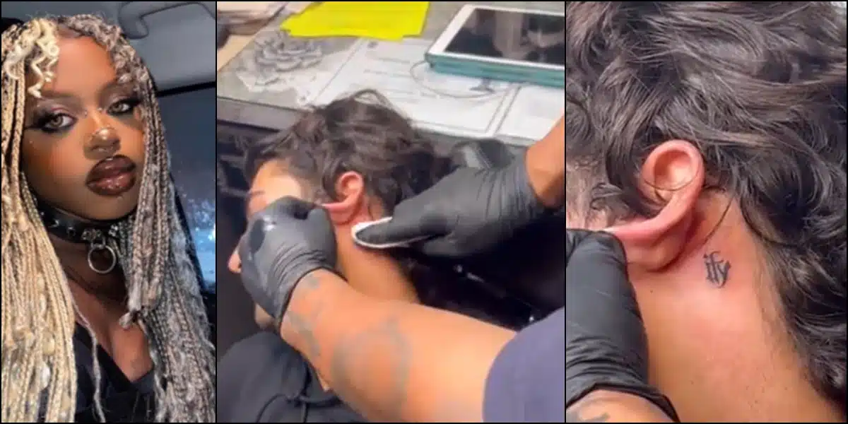 caucasian girlfriend initials tattoo