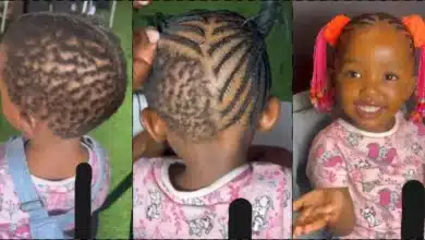 Hairdresser praised as she transforms little girl with sprouting hair