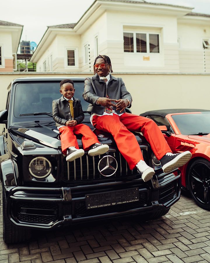 Zlatan Ibile and his son, Shiloh