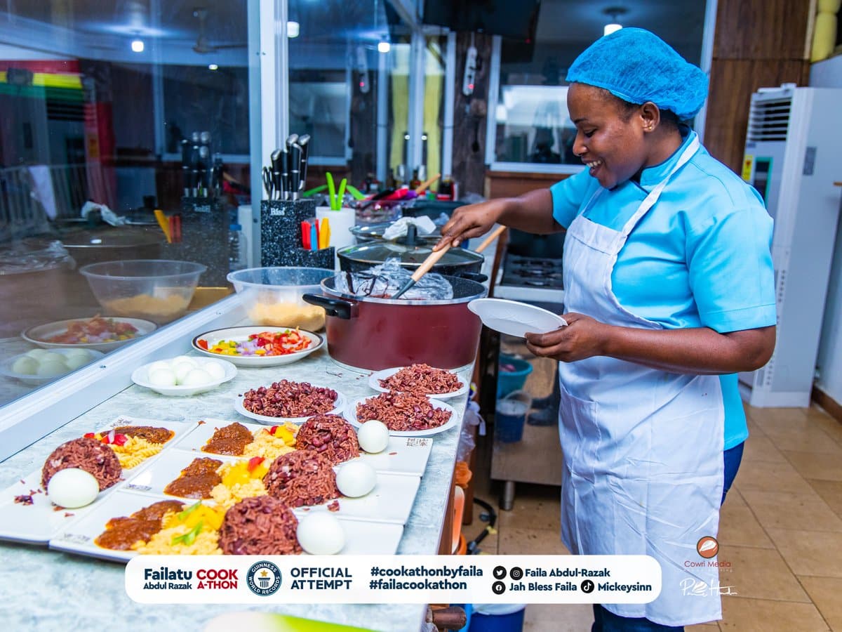 Congratulations are in order as Ghanaian chef Faila ends her cook-a-thon after 227 hours