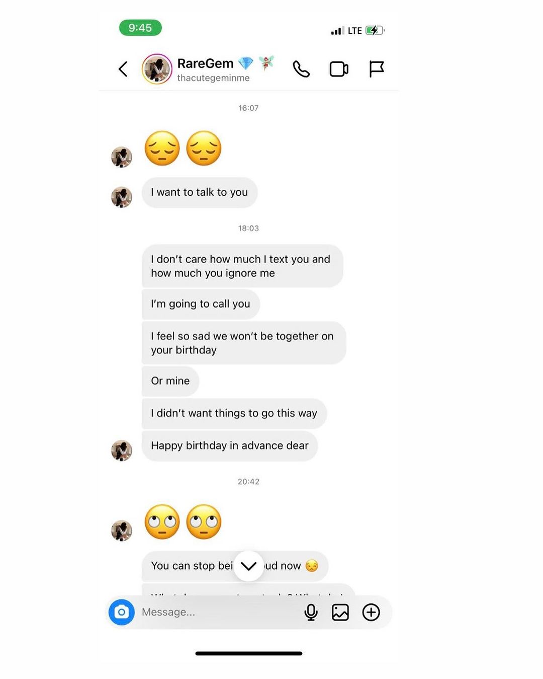 Lil Frosh leaks chat with Cute Gemini begging to get back together