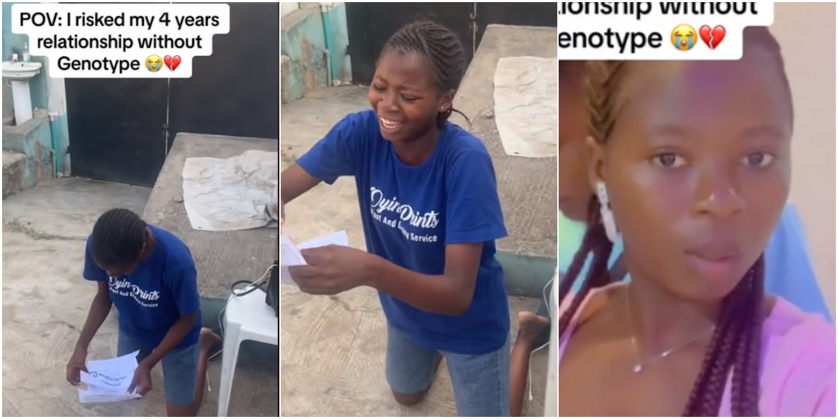 "I risked my 4-year relationship" - Lady shares experience after going for genotype test for the first time