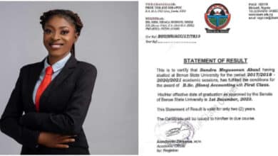 "5.0/5.0 CGPA" - Nigerian lady stuns many as she performs excellently, graduates with a perfect CGPA in Accounting