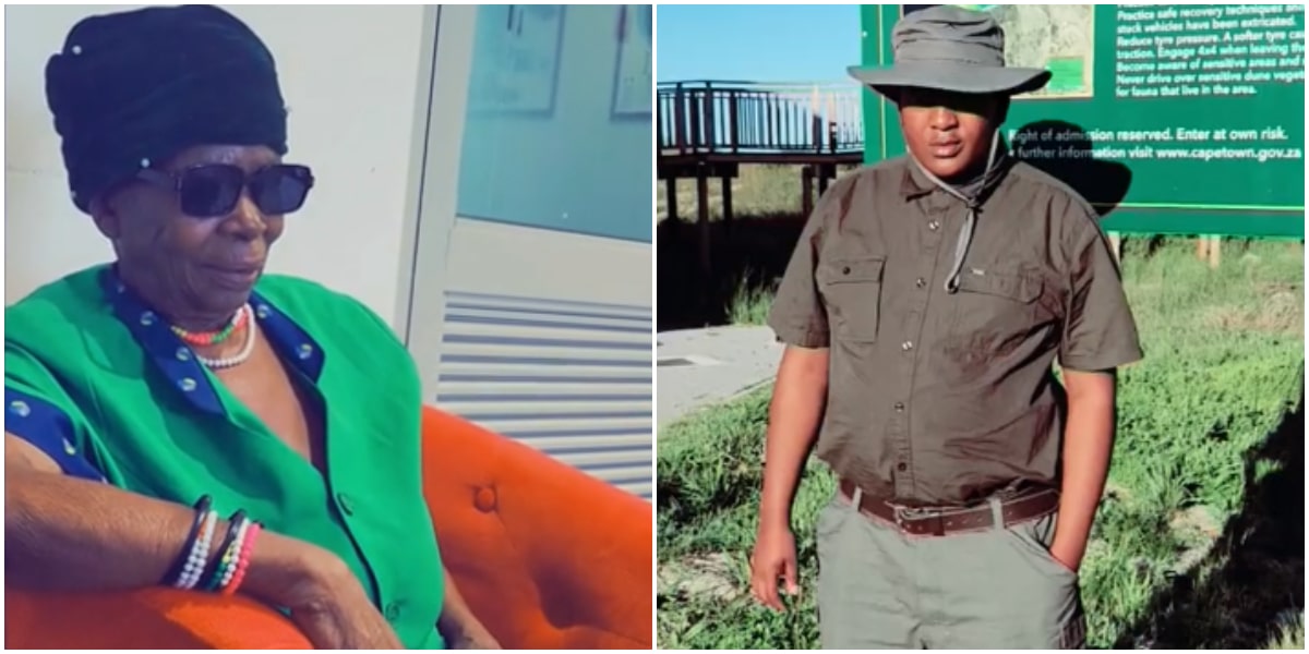 Man melts hearts as he takes his grandma out, spends his first salary on her after getting job