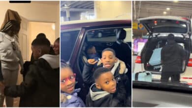 Lady stuns many as she relocates to the US, takes her entire family with her