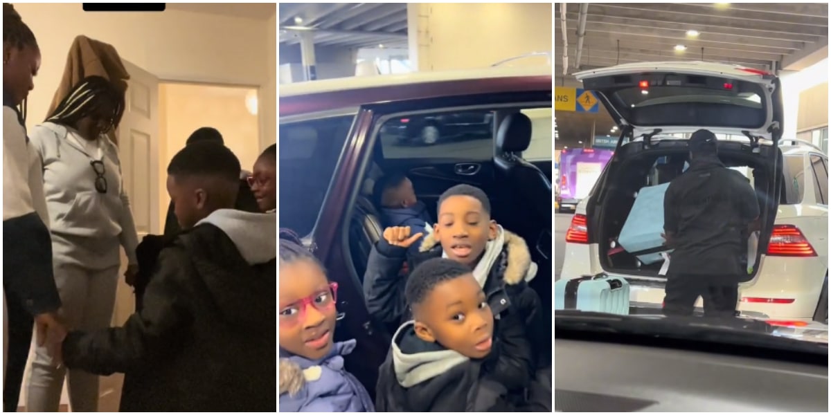 Lady stuns many as she relocates to the US, takes her entire family with her