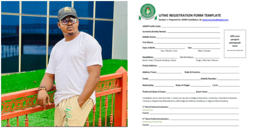 "Apply now!" Man offers to buy 20 JAMB forms for people, shares details