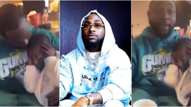 "Chioma na understanding wife" - Reactions as Davido spends time with London son, Dawson