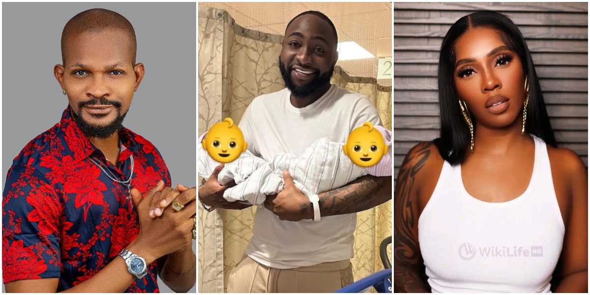 "Why didn't you congratulate Davido on the arrival of his twins" - Uche Maduagwu questions Tiwa Savage