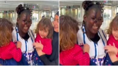 Emotional moment as viral nanny, Rosie returns to Lebanon, employers kids show excitement