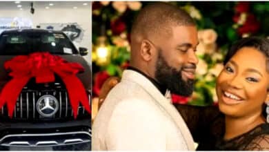 Husband of Mercy Chinwo gifts her Mercedes Jeep as push present