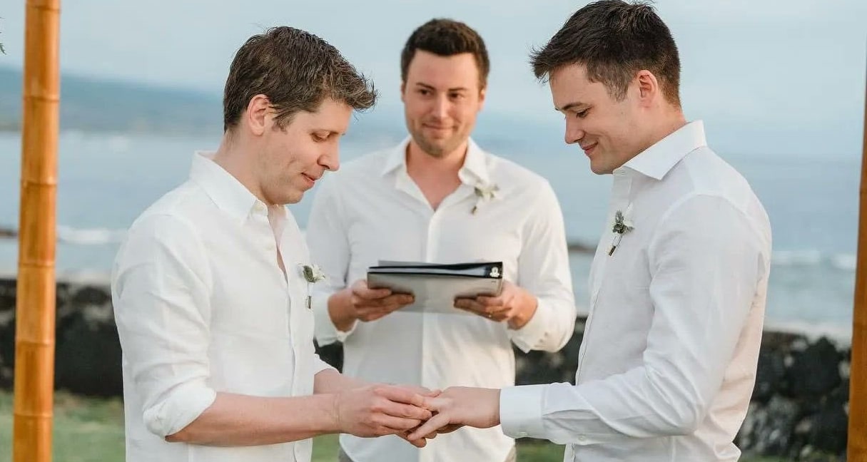 ChatGPT founder, Sam Altman marries longtime partner, Oliver Mulherin