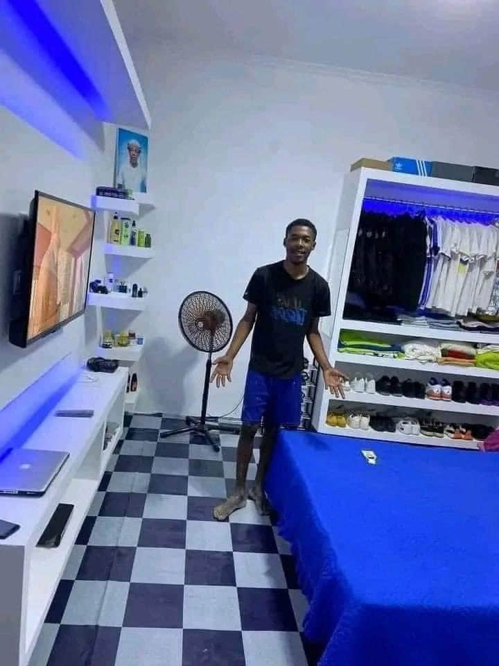 man furnished one-room apartment