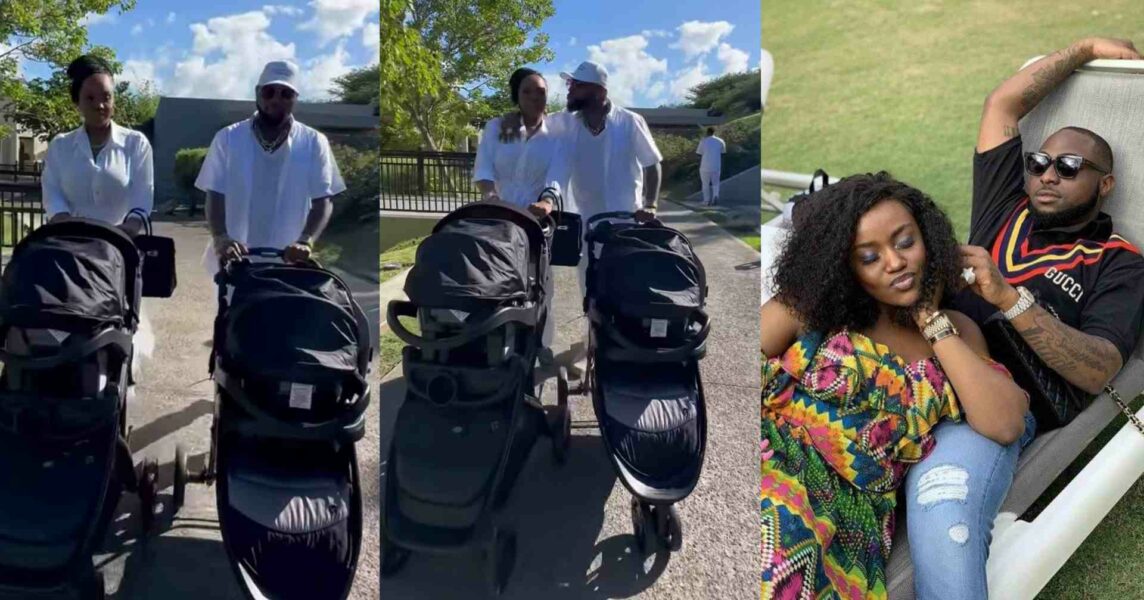 Davido Chioma vacation twins