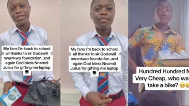 Viral boy who hawks in fine English now back to school as he receives full scholarship, laptop