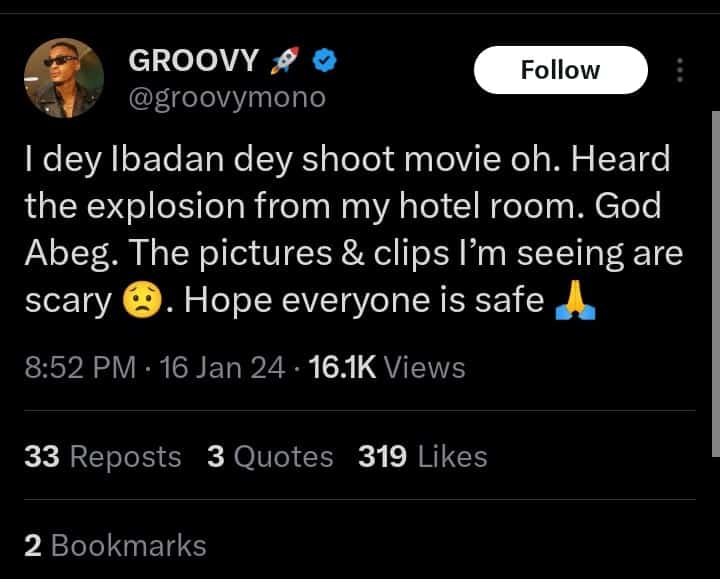 Groovy Ibadan explosion 